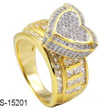 Modeschmuck 925 Silber Micro Pave Einstellung Ringe. (Rhodium und 14K Goldfarbe)